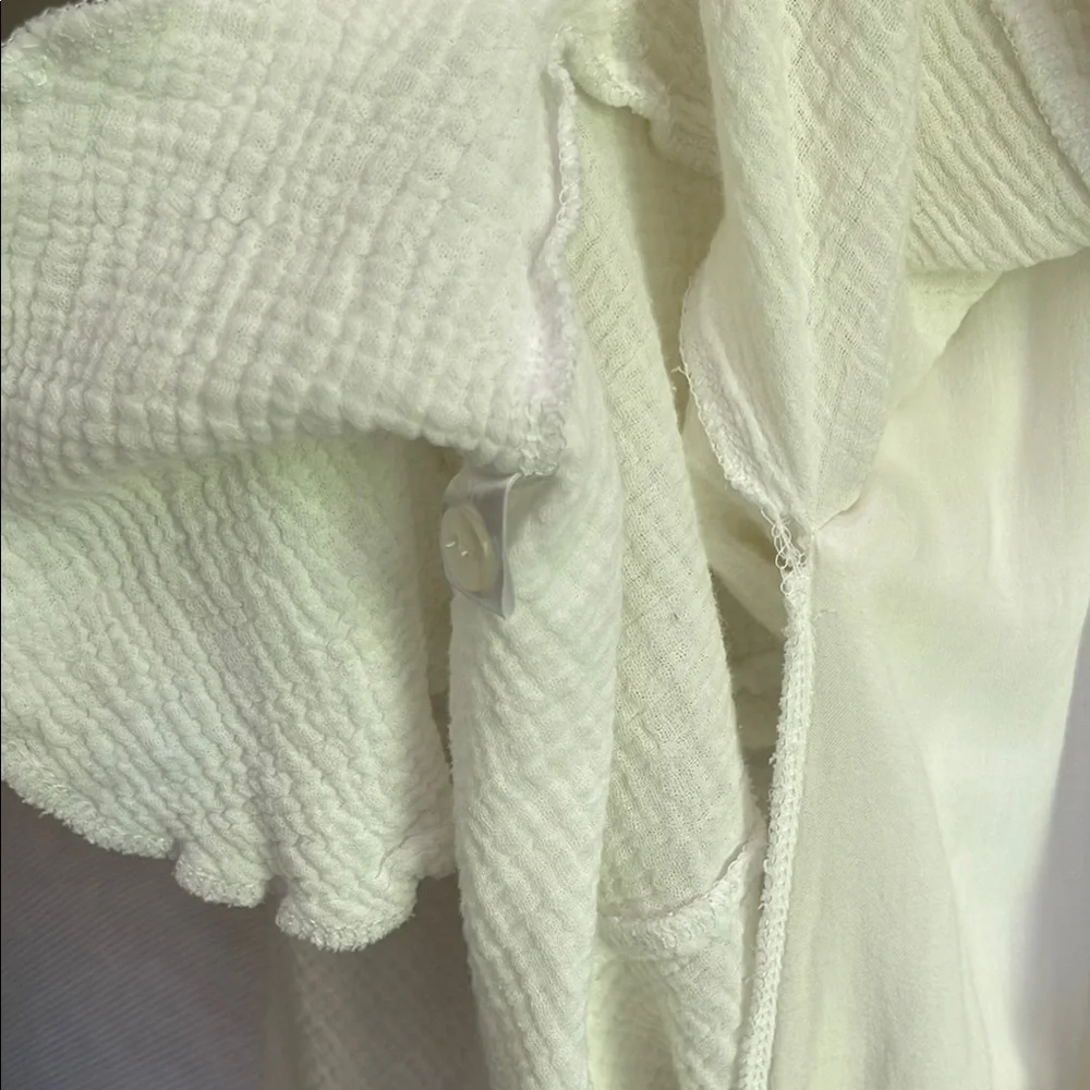 Myrah Penaloza Frieda Gown - White Cotton Gauze Lined Midi Dress - Picture 13 of 17